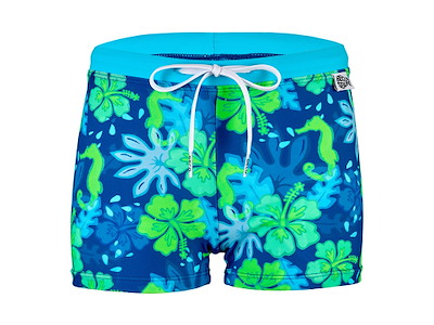 Badebukser til drenge | Kids Ocean Flowers | Square Leg | BECO