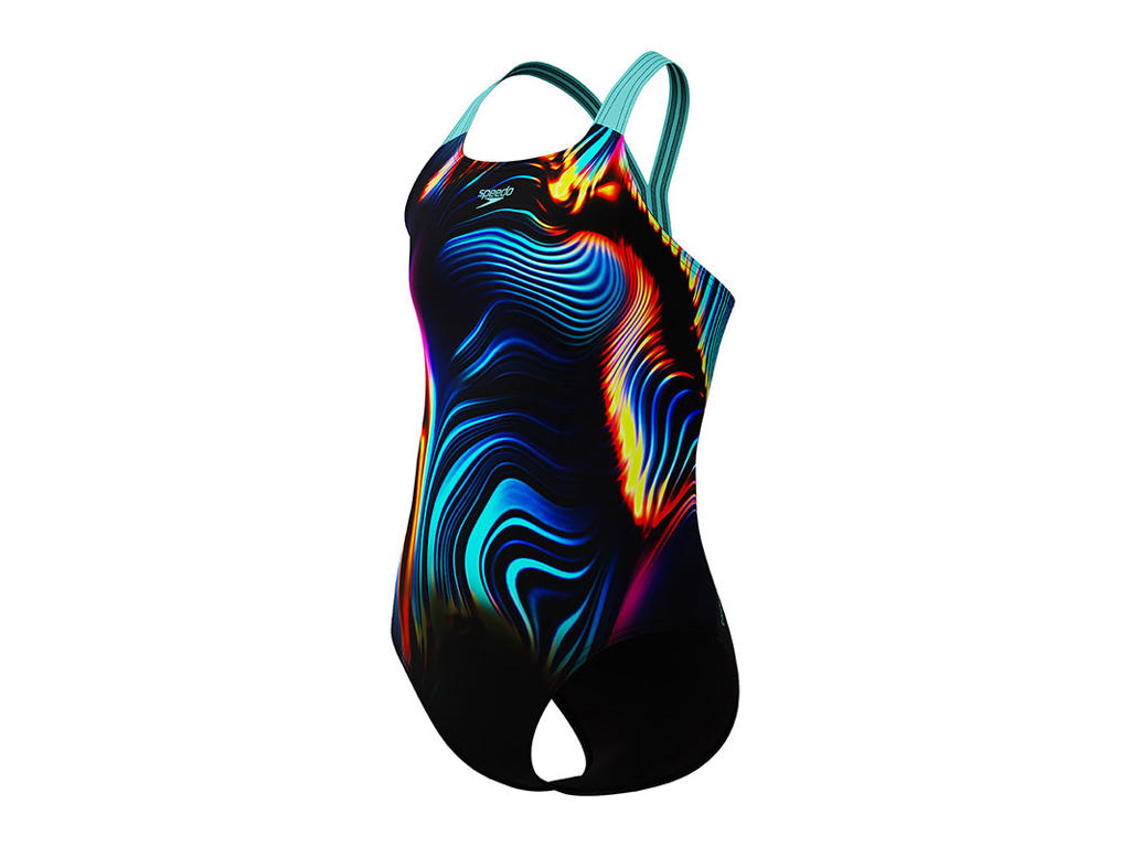 Badedragt t/piger | "Digital Placement Powerback" | Speedo