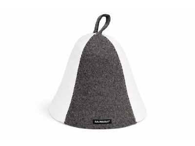 Saunahue hvid/grå filt | Saunagut