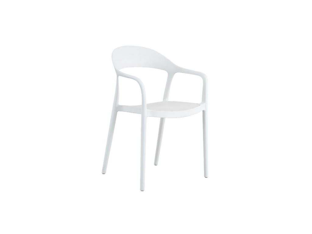 Stol i plast med armlæn | Duna | Balliu