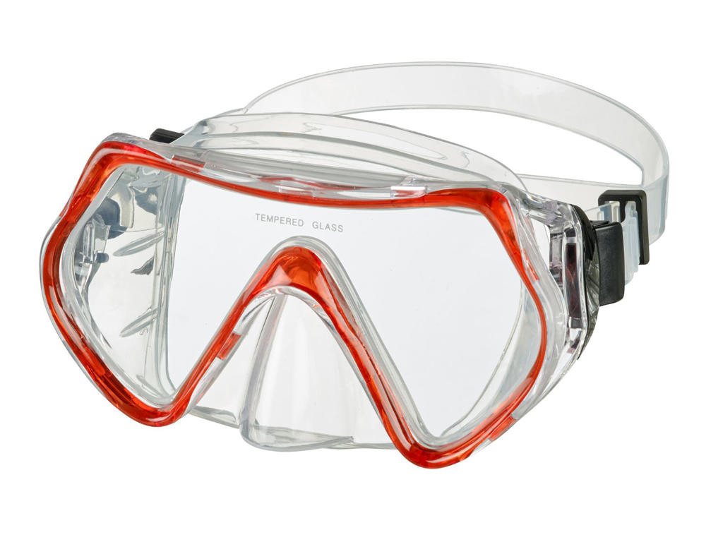 Dykkermaske t/børn/voksne | +12 år | "Bibione" | Hærdet glas | BECO