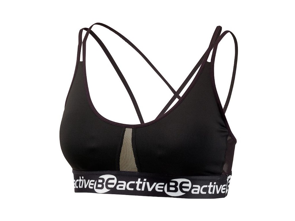 Træningstop t/kvinder | B-skål | Sort m/meshdetaljer | BECO