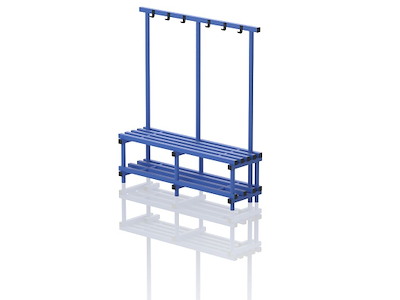 Bænk m/knagerække 150 x 45 x 170 cm | BH1500/450 | Vendiplas