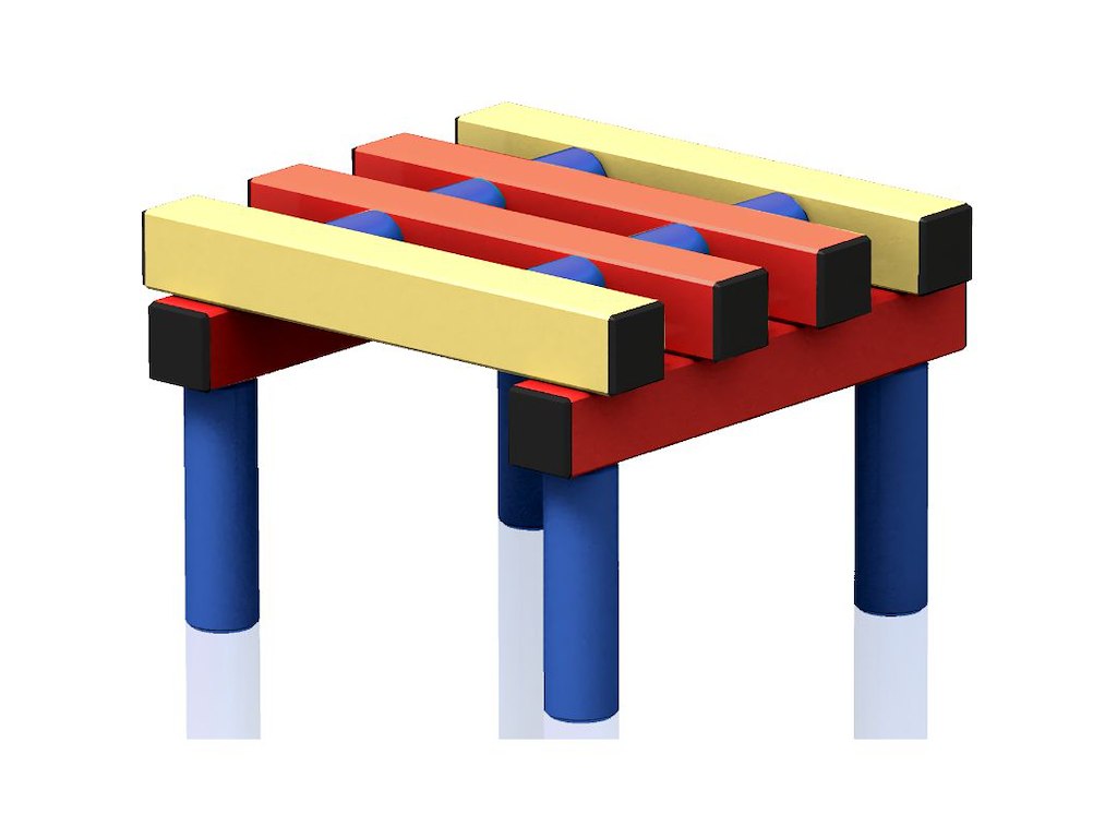 Børnetaburet m/mellemrum 35 x 35 x 24 cm | KDS(ST) | Vendiplas