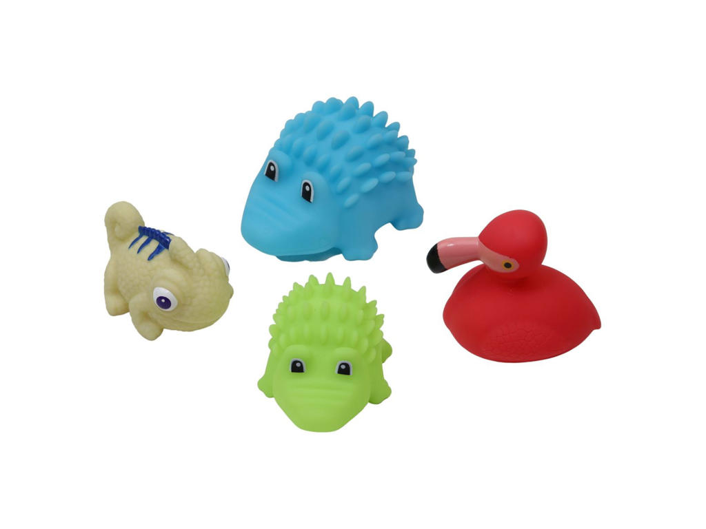 Badedyr "Eksotiske dyr" 4 stk | Rätt Start