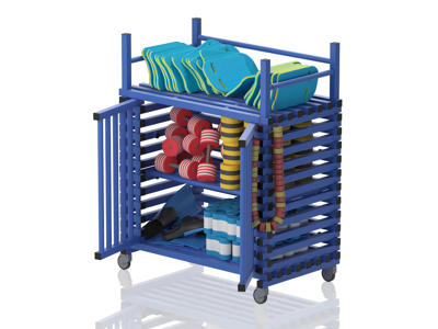 Vogn m/låger og tophylde 126 x 76 x 156 cm | T(L) | Vendiplas