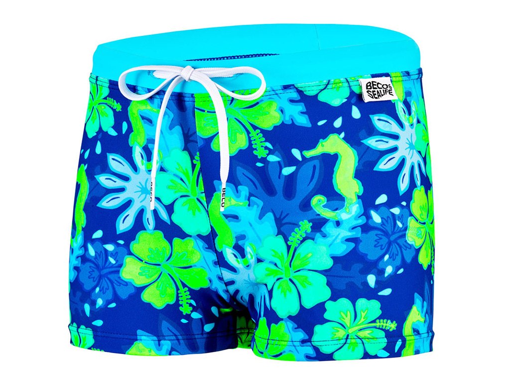 Badebukser til drenge | Kids Ocean Flowers | Square Leg | BECO