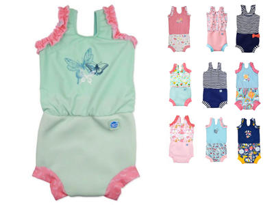 Blebadedragt t/piger | M/"Happy Nappy™" | Splash About