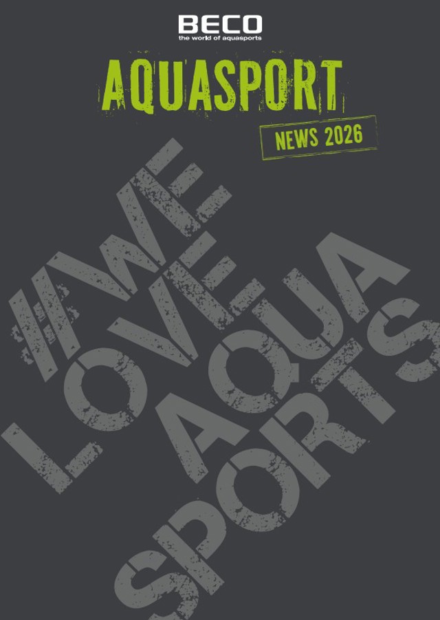 Forside på BECO Aquasport News 2026 katalog