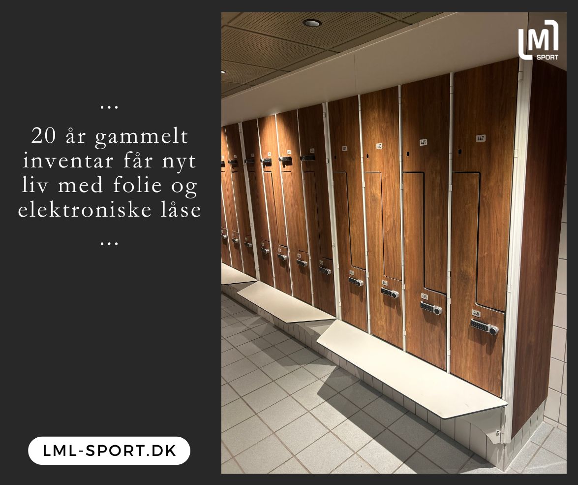 Fornyet omklædningsrum med opgraderede skabe